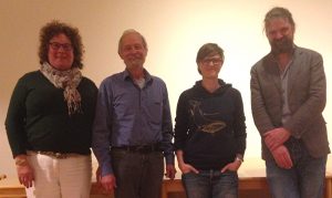 Die Organisator*innen von "Zivilcourage jetzt!" mit Andreas Kemper (re.)